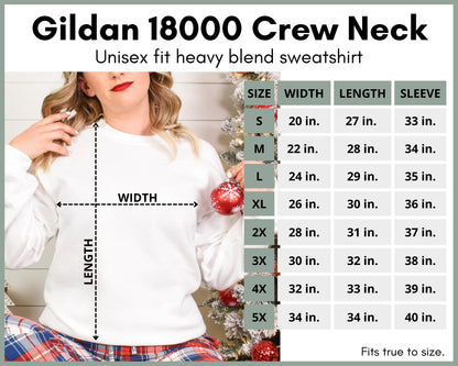 unisex sweatshirt size chart