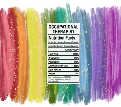 bright rainbow occupational therapist nutrition facts svg