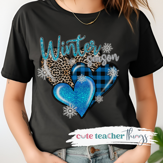 Winter Season Hearts Tee