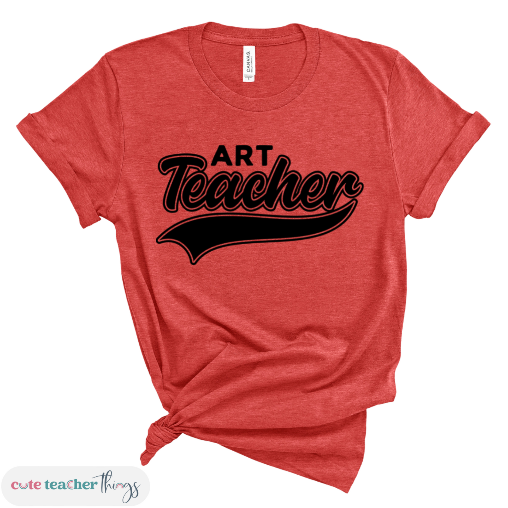 classic art teacher design swoosh tee