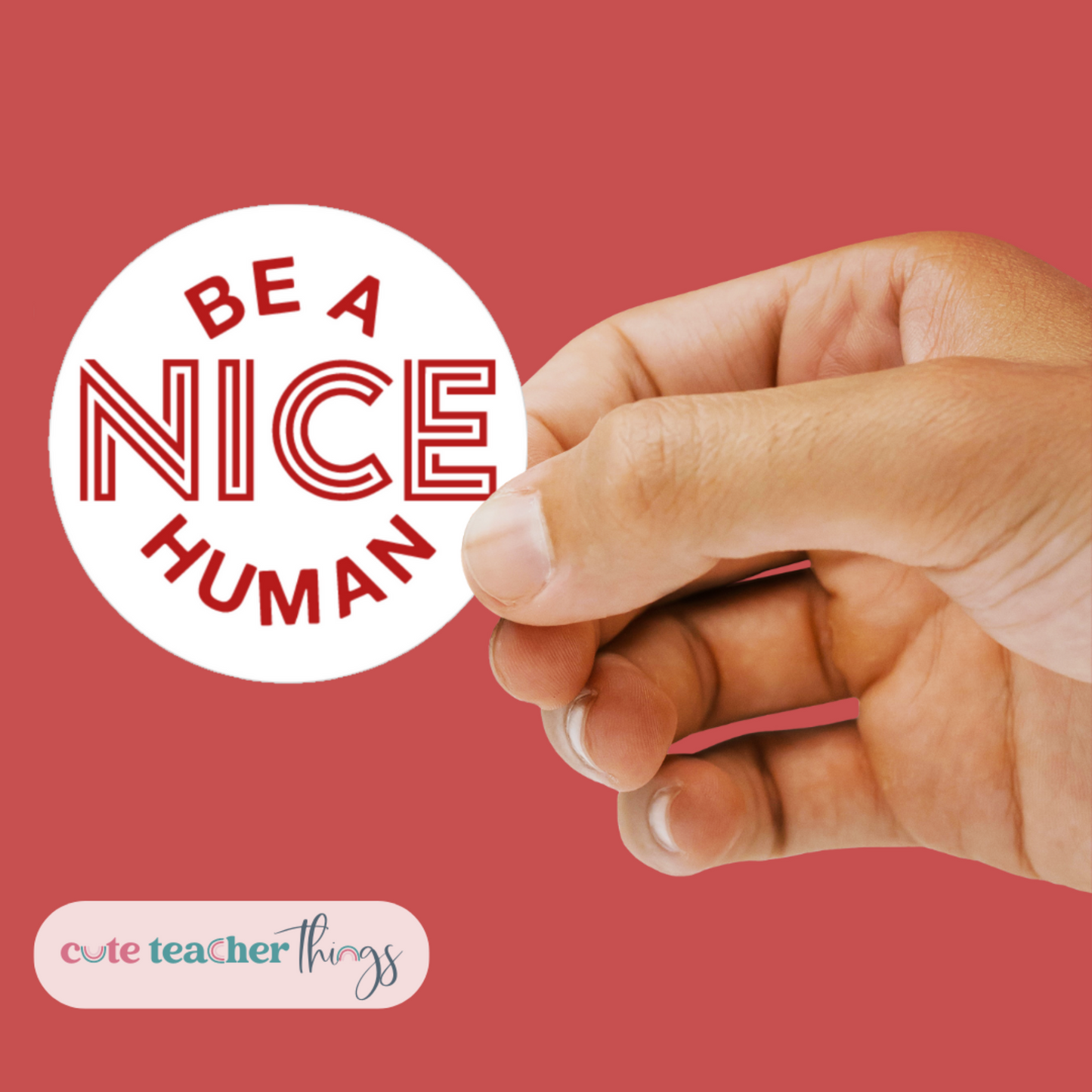 be a nice human motivational quotes sticker