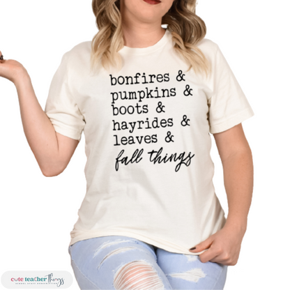 fashionable fall things design unisex shirt