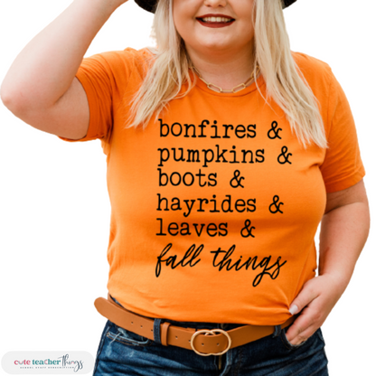 plus size fall things design unisex shirt