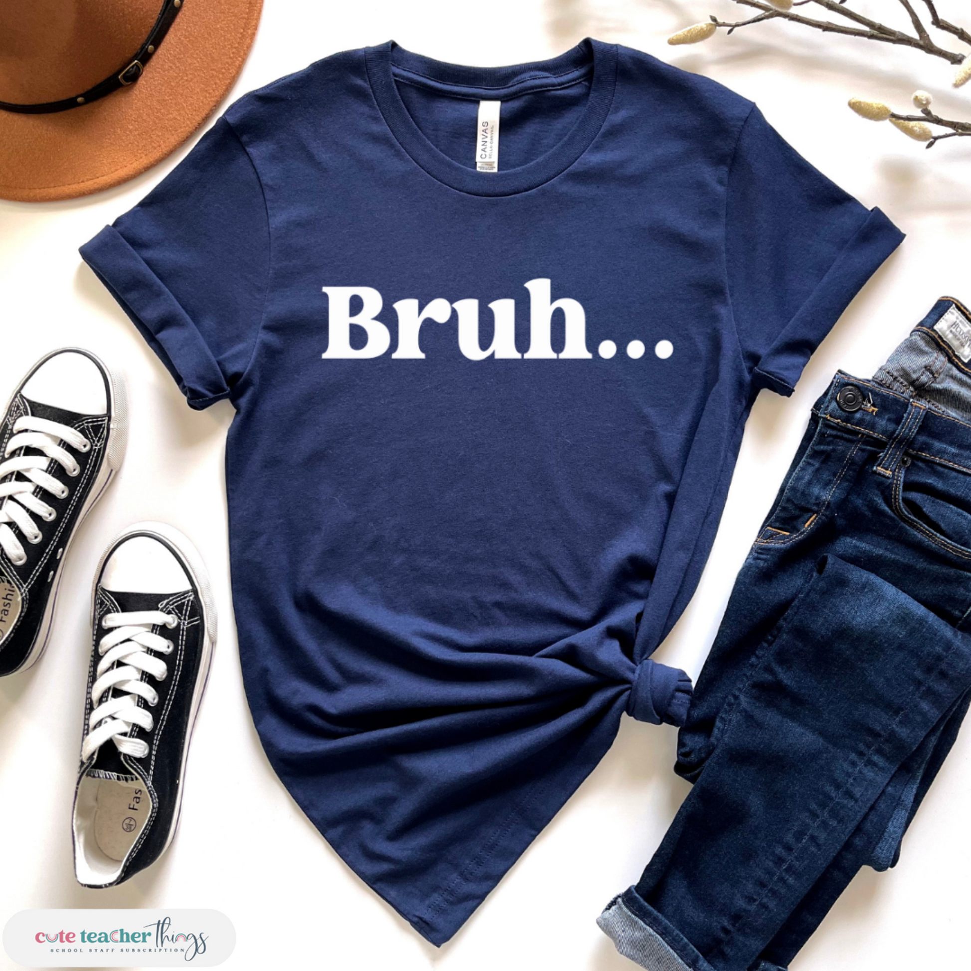 bruh teachers trendy meme shirt