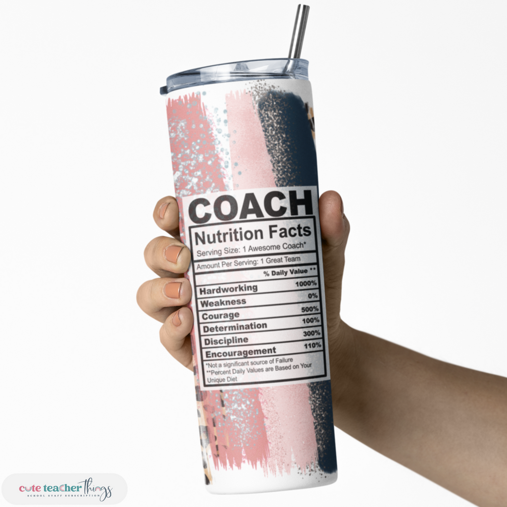 leopard print insulated skinny tumbler, coach nutrition facts design