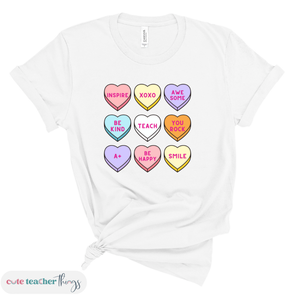 valentines day gift, candy heart valentines shirt
