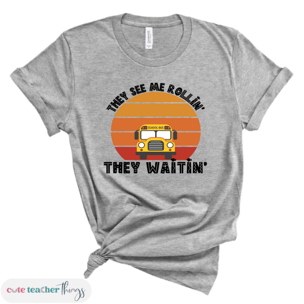 all occasion bus driver shirt, yellow bus, bus driver squad tee