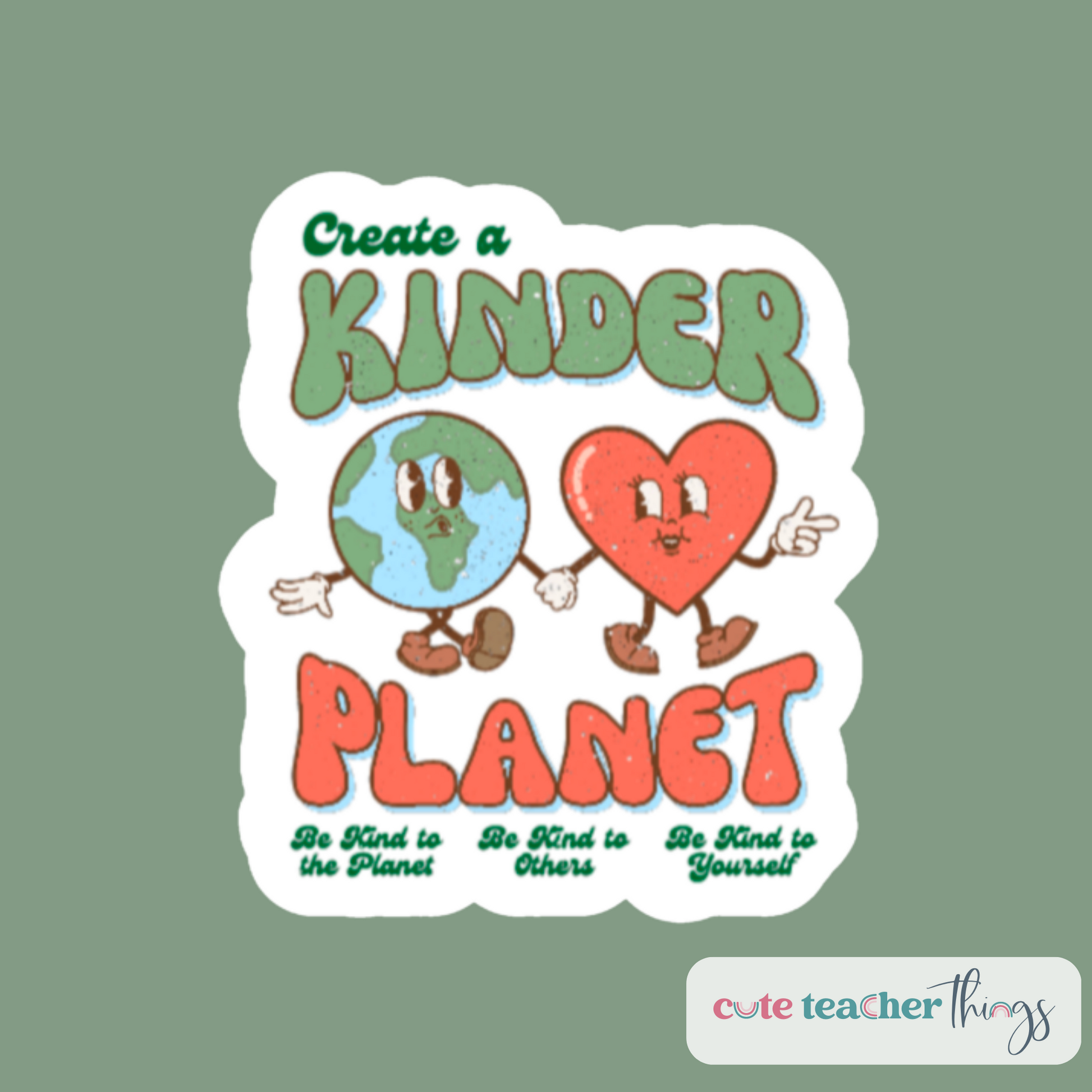weather proof, cute earth day sticker, teacher's journal sticker