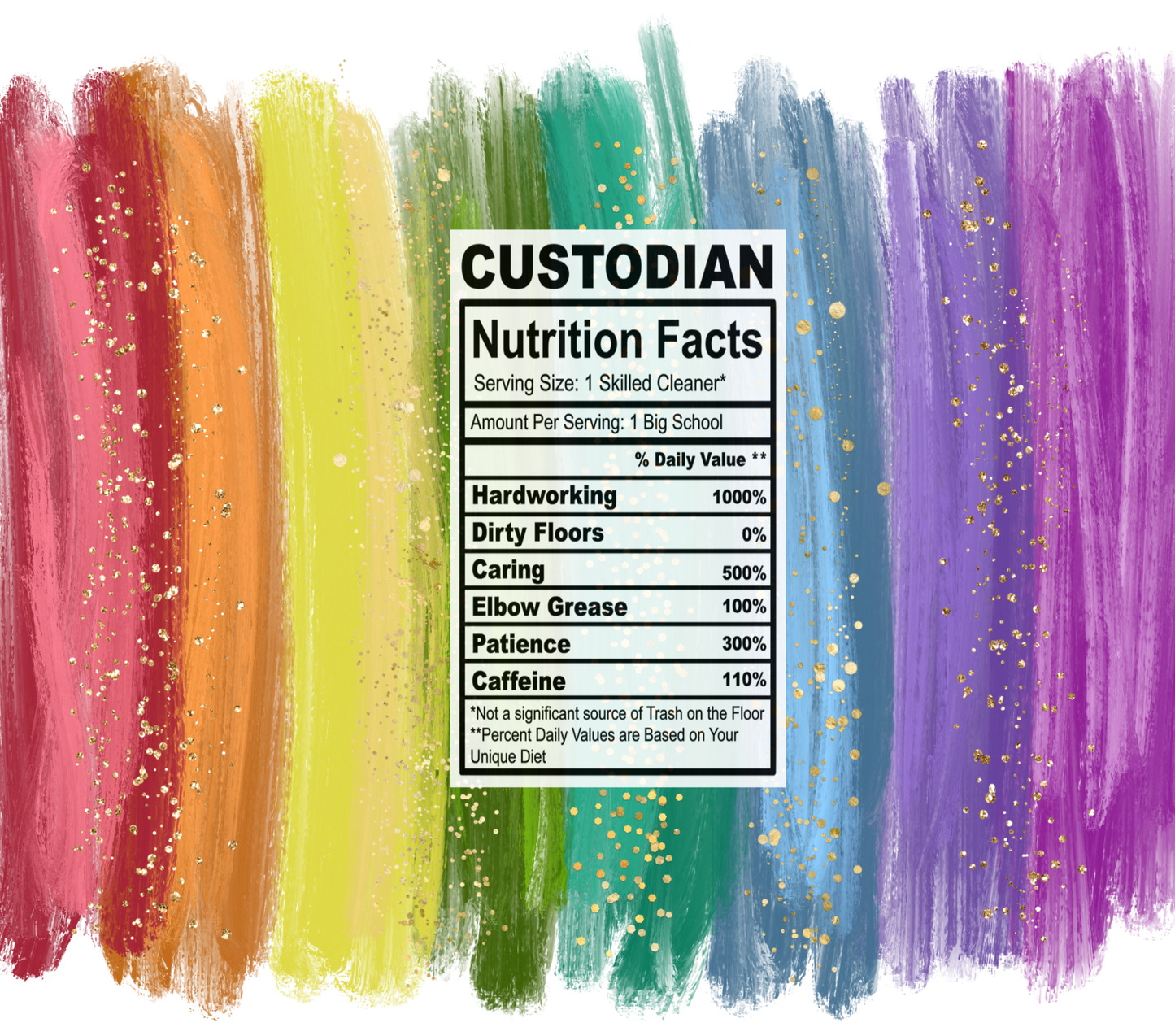 bright rainbow custodian nutrition facts svg