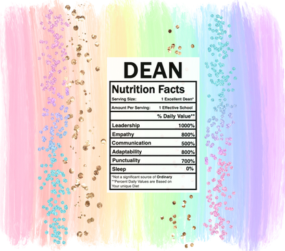 pastel rainbow dean nutrition facts svg