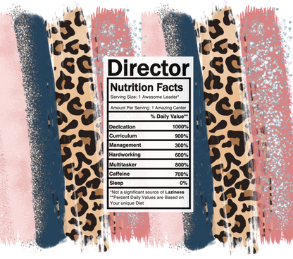 pink leopard director nutrition facts svg