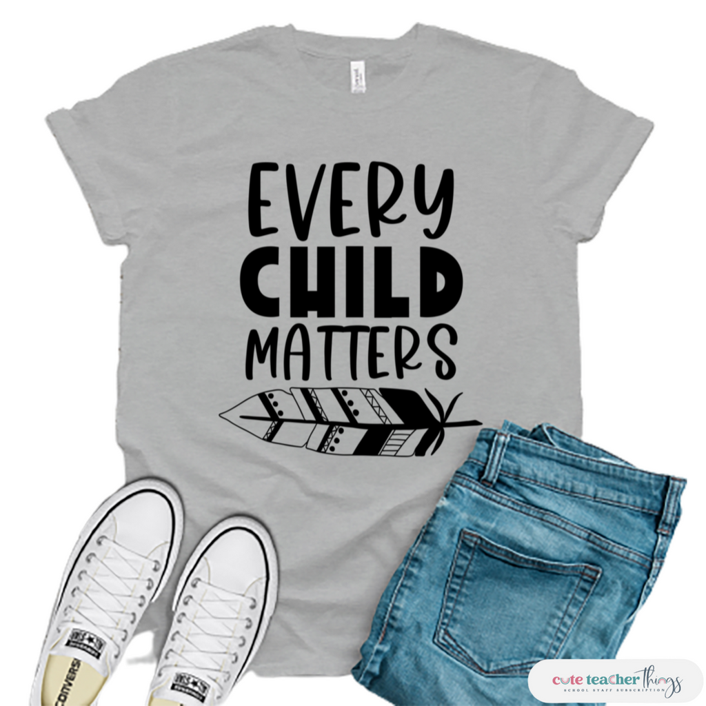 teachers holiday tee, every child matters design for american heritage month celebration