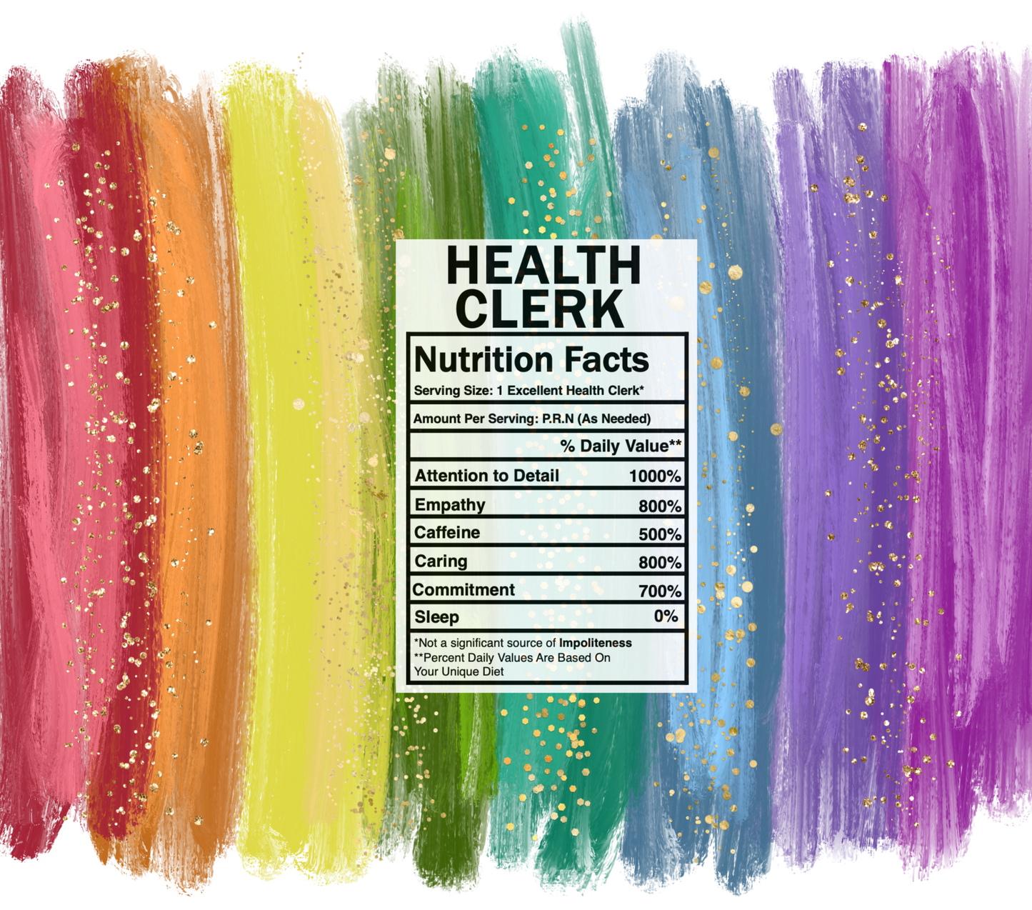bright rainbow health clerk nutrition facts svg