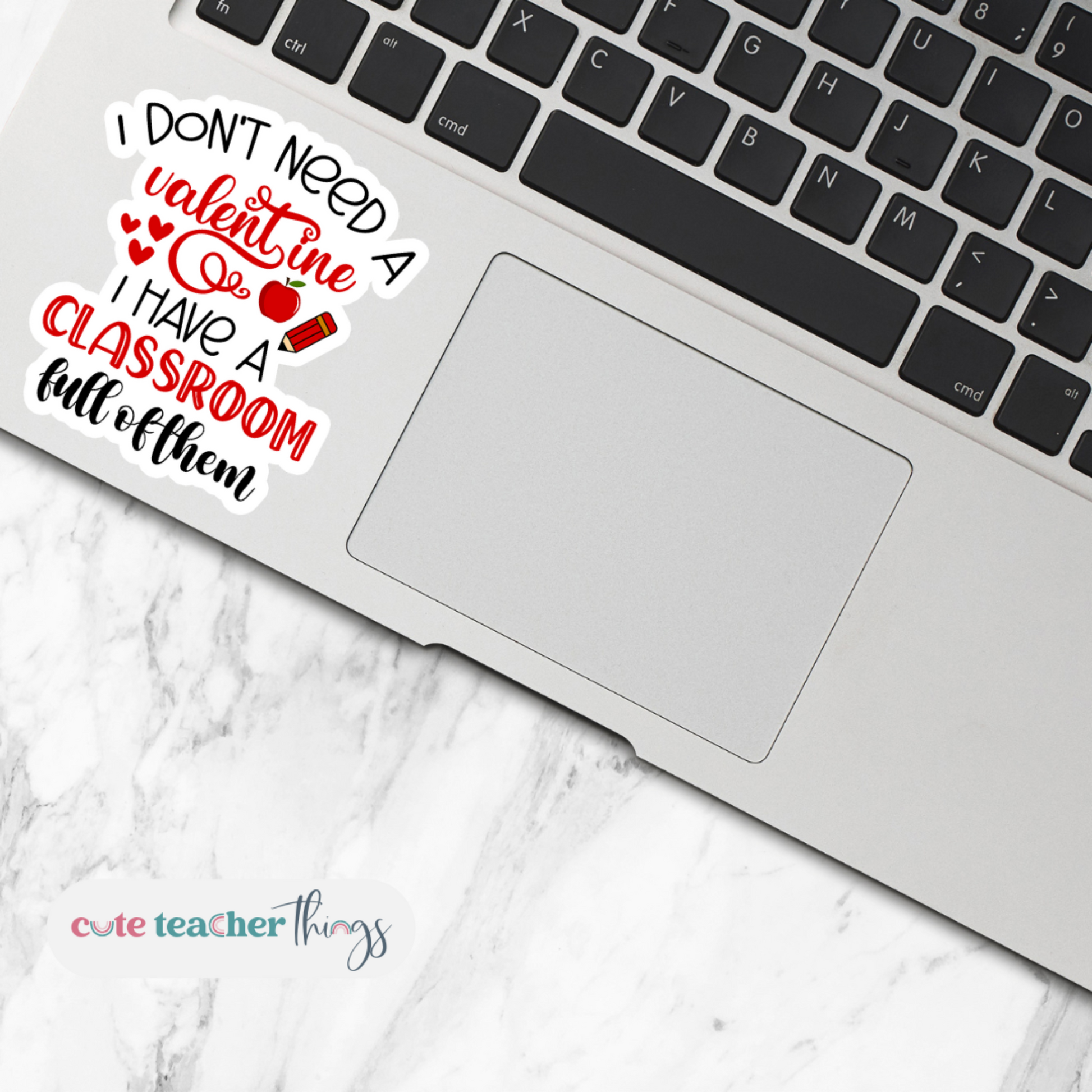 laptop sticker, perfect gift for teachers on valentines day