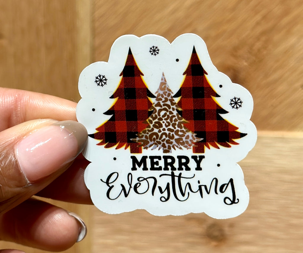 merry everything, christmas sticker for teachers, christmas gift