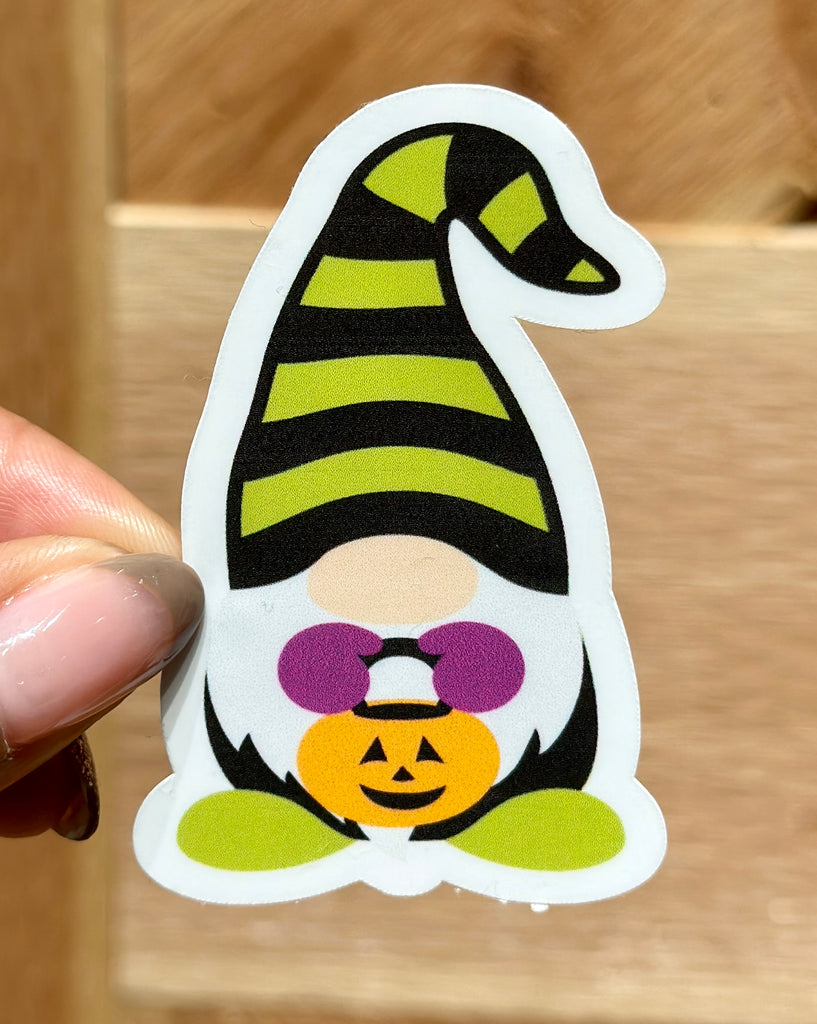 halloween gnome sticker, gnome holiday sticker