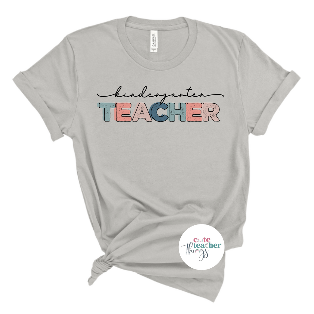 kindergarten teacher tee, appreciation gift, kinder squad t-shirt