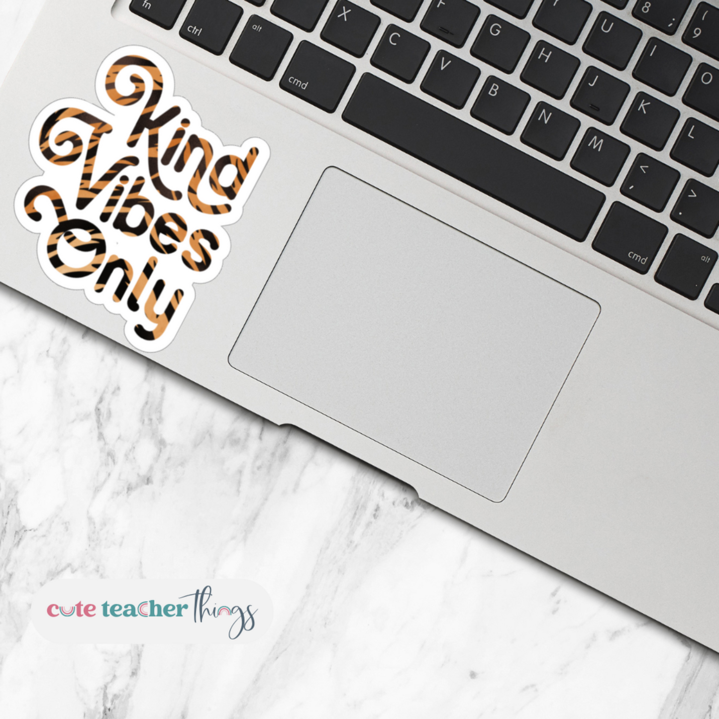 kind vibes only teacher's laptop sticker, gift for teacher,teacher empowerment sticker