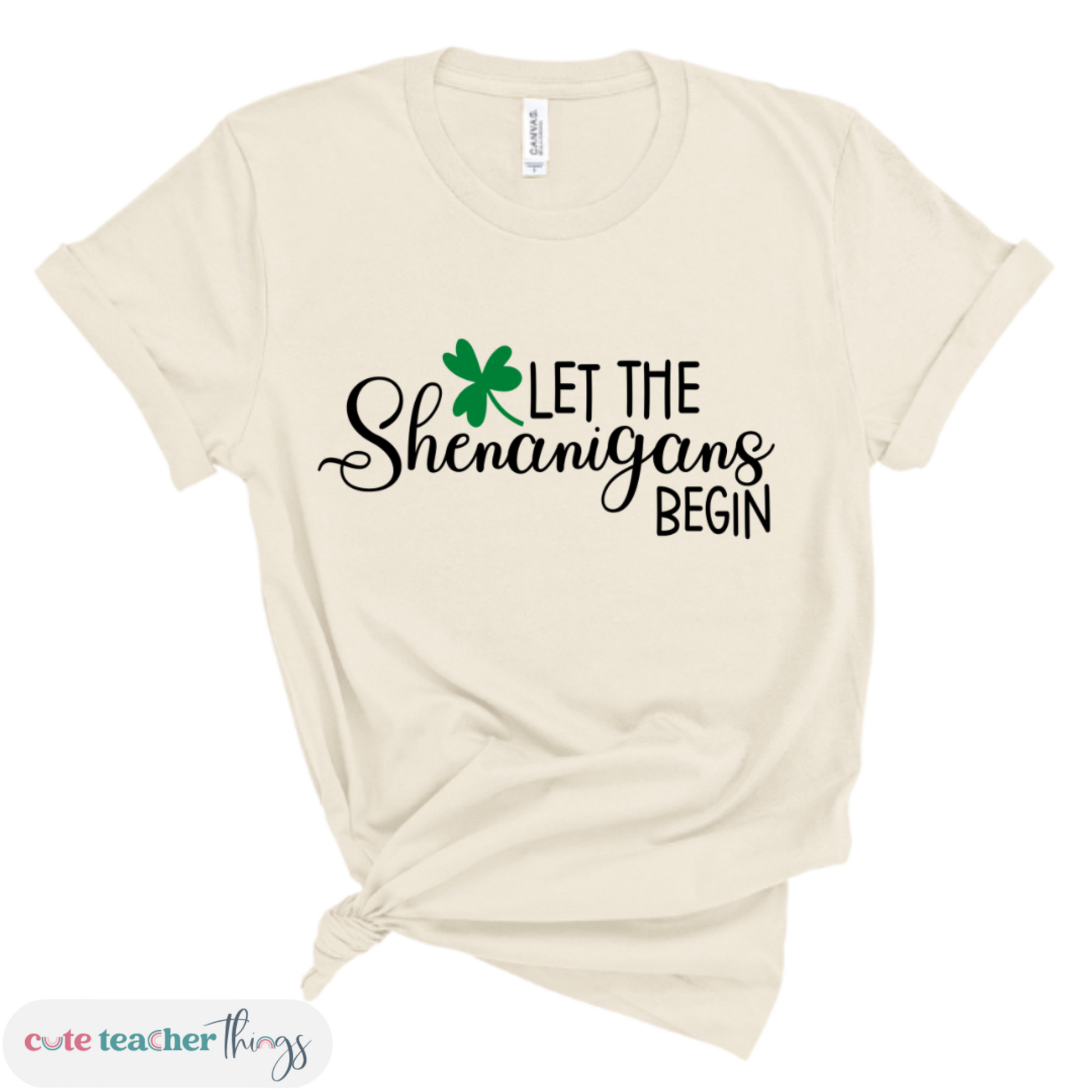 shenanigans t-shirt, teacher ootd, irish tradition shirt