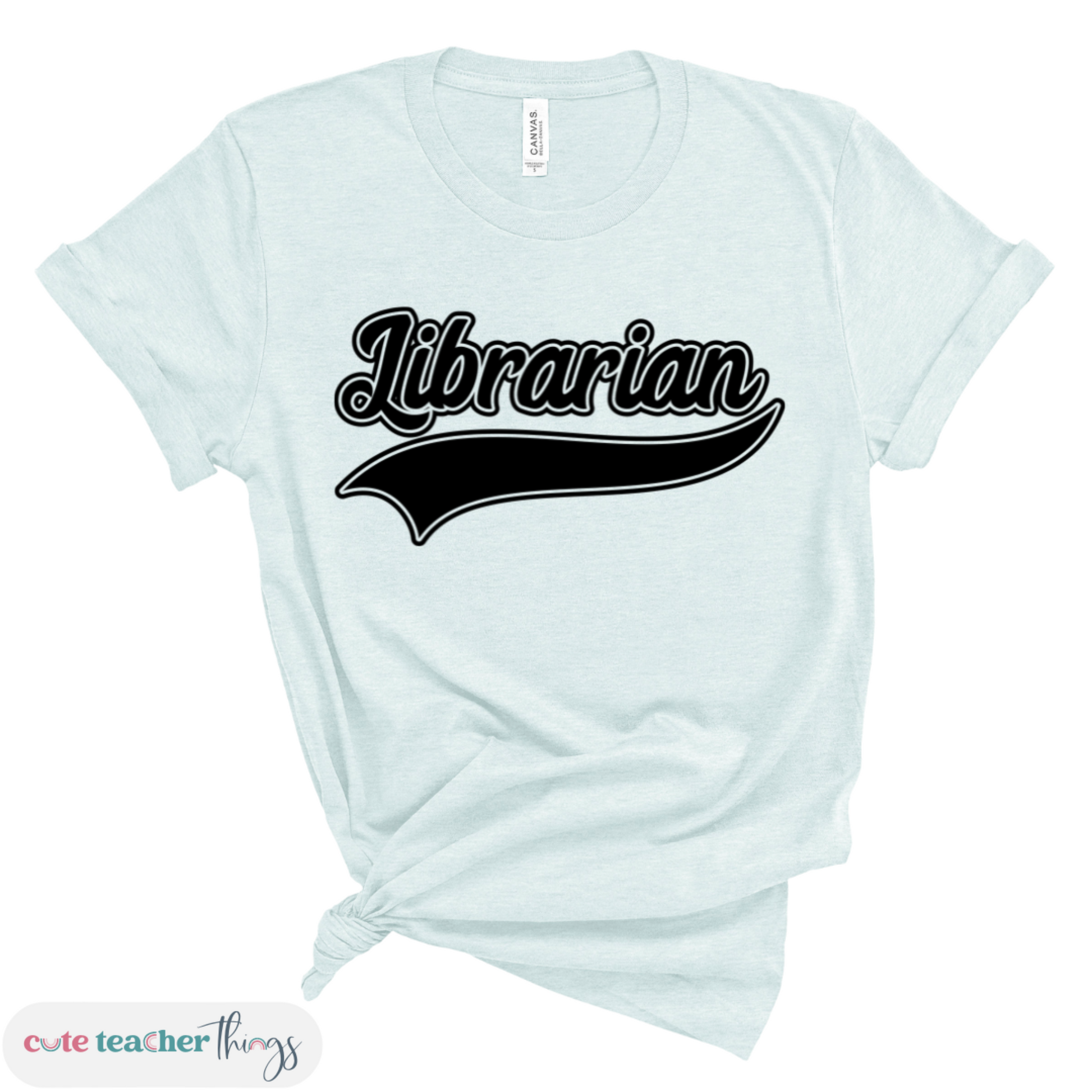 librarian swoosh tee, gift for librarian shirt