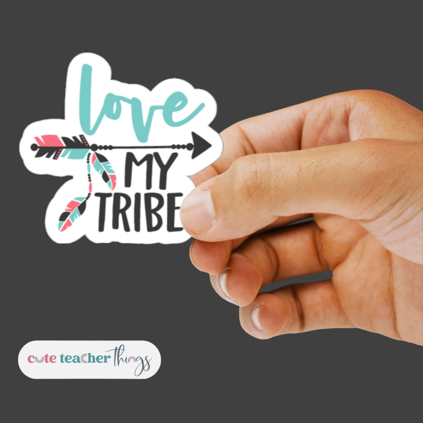 love my tribe decorative sticker