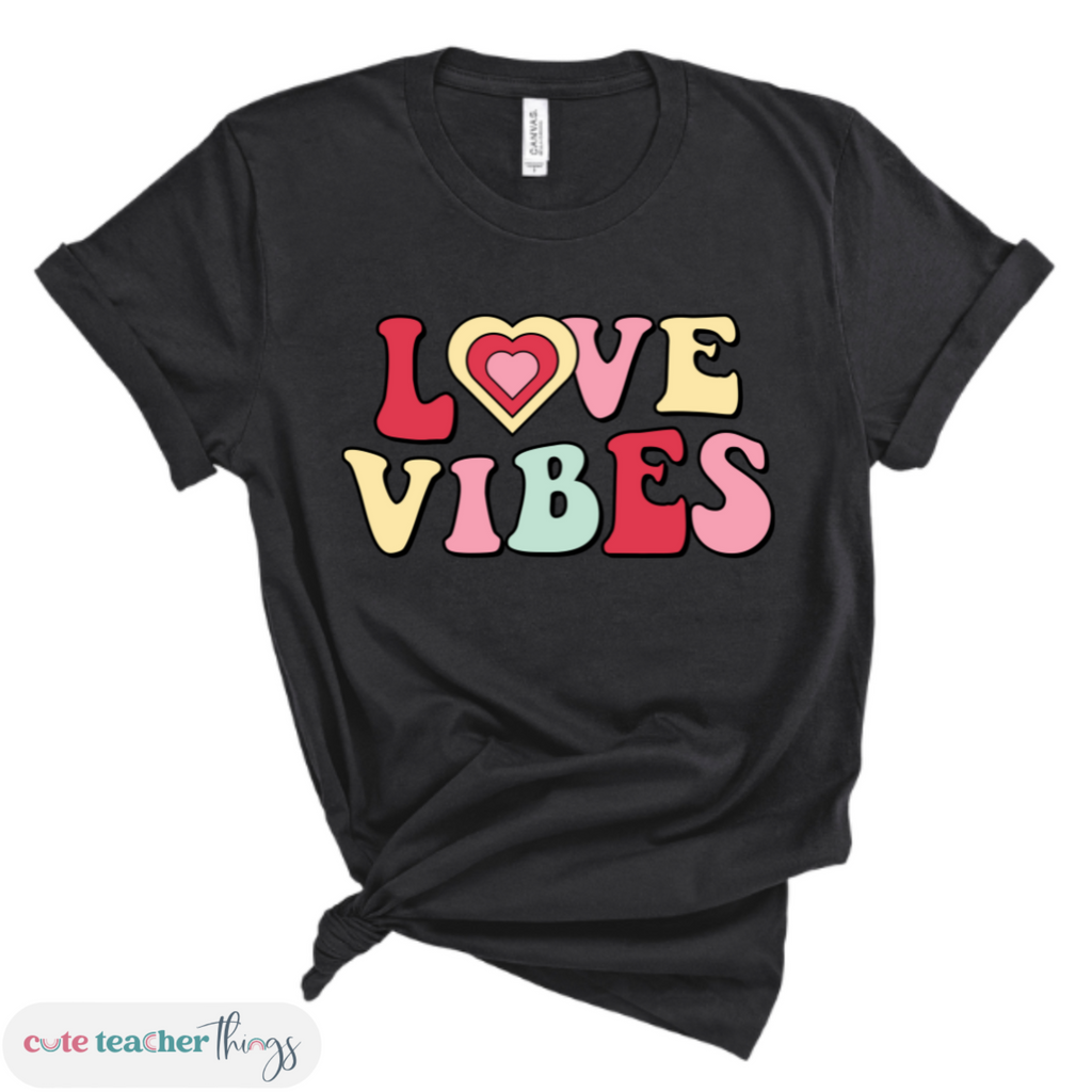 teacher valentines day shirt, retro love vibes design shirt