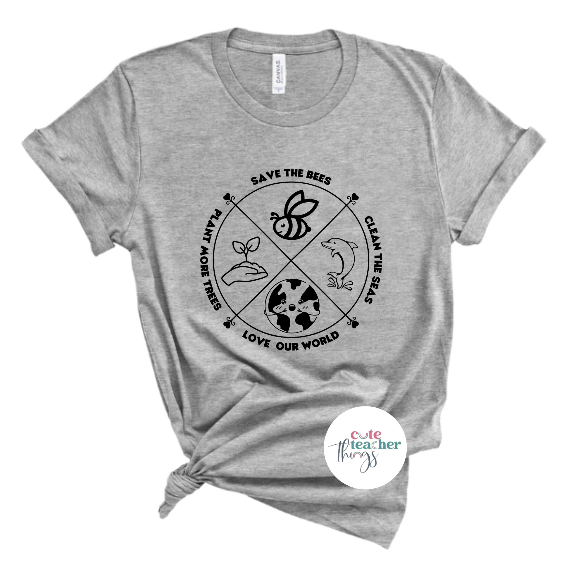 love our world, save the bees, environment t-shirt