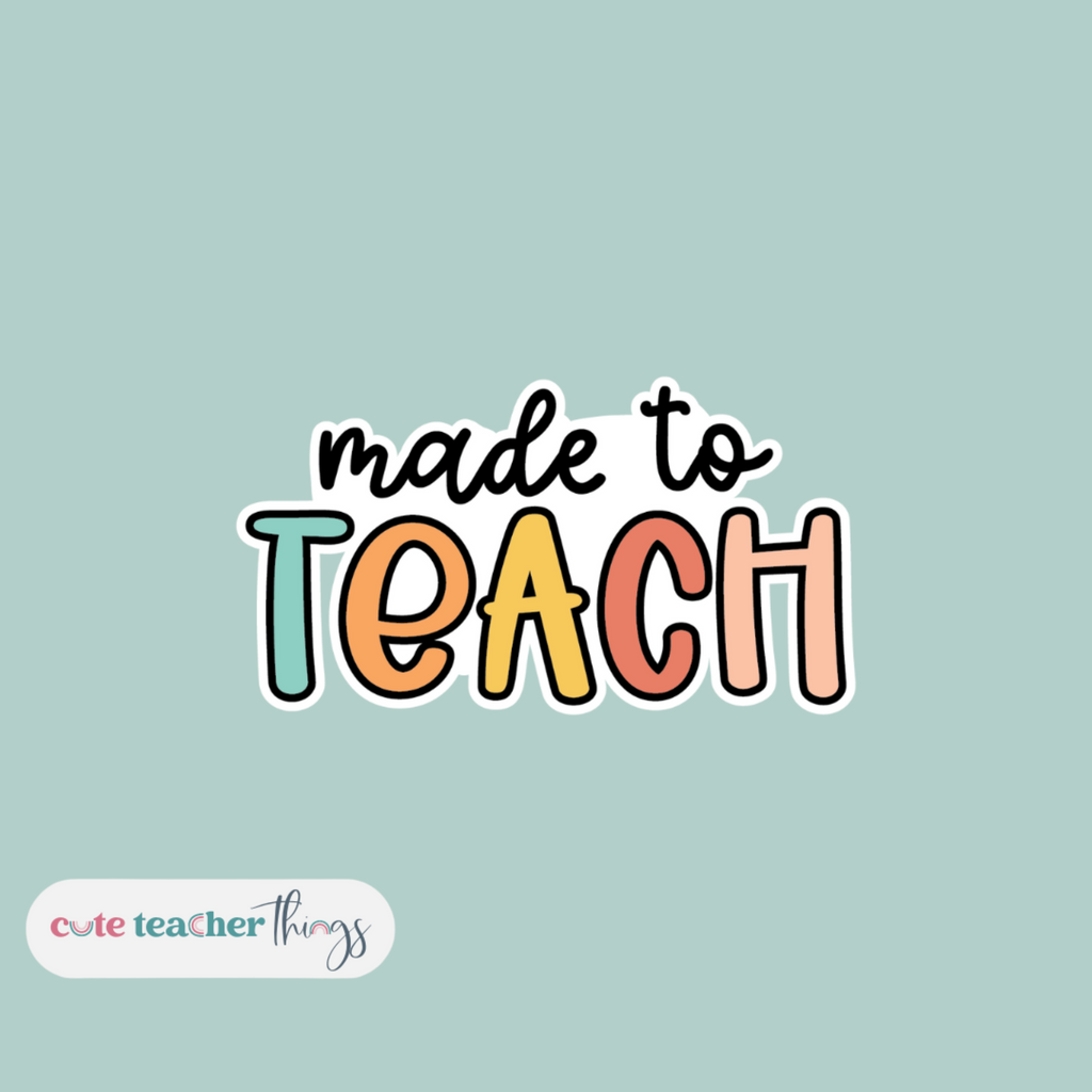 daily affirmation, teacher life, teacher decorative sticker