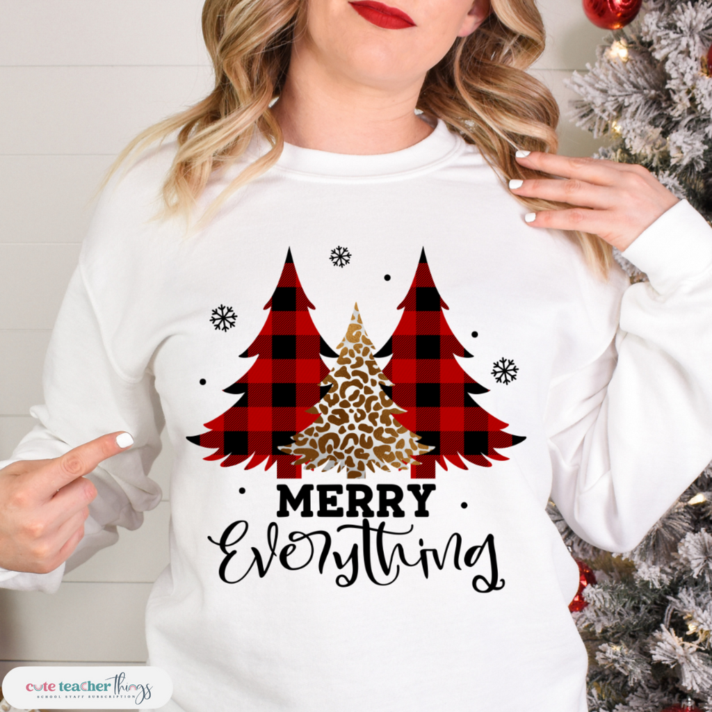 holiday sweatshirt for teachers, festive holiday sweater