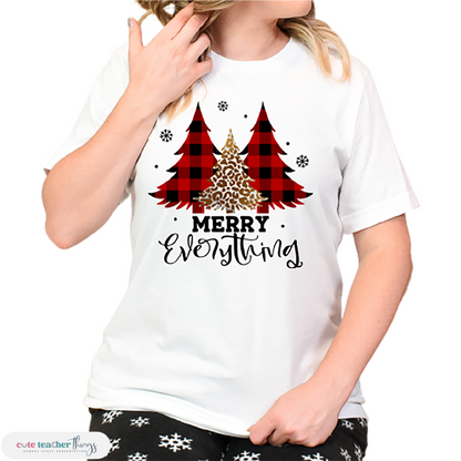 merry everything design, christmas tee, for him and for her