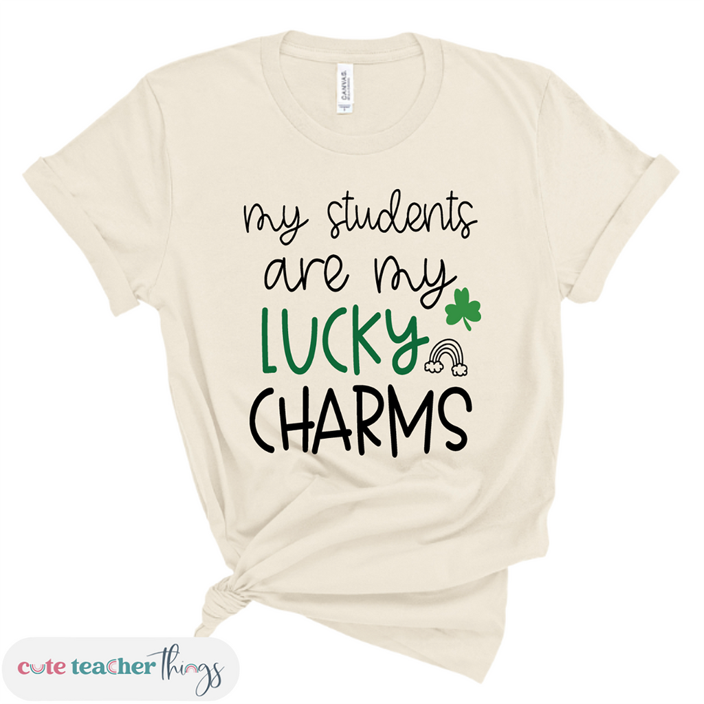 my students are my lucky charms tee, teachers lucky charms, teacher shirt for st. patty's day