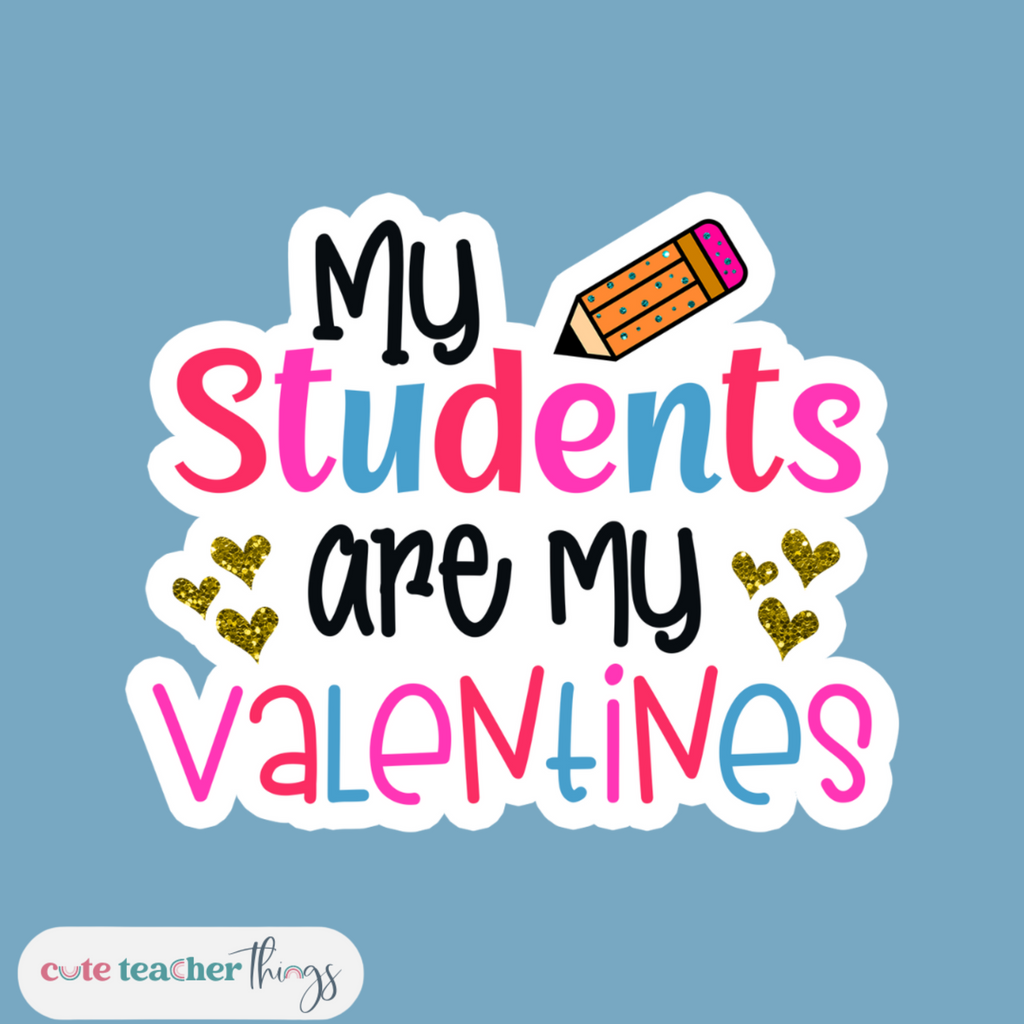 teacher valentines sticker, decorative, for teacher water bottle sticker