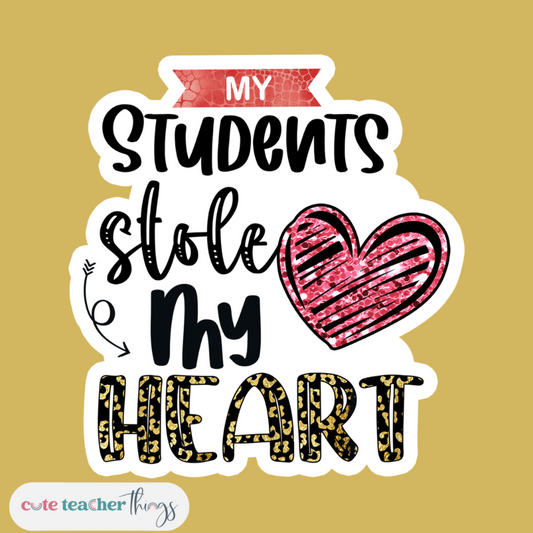 valentine sticker, leopard print, fashion teacher sticker