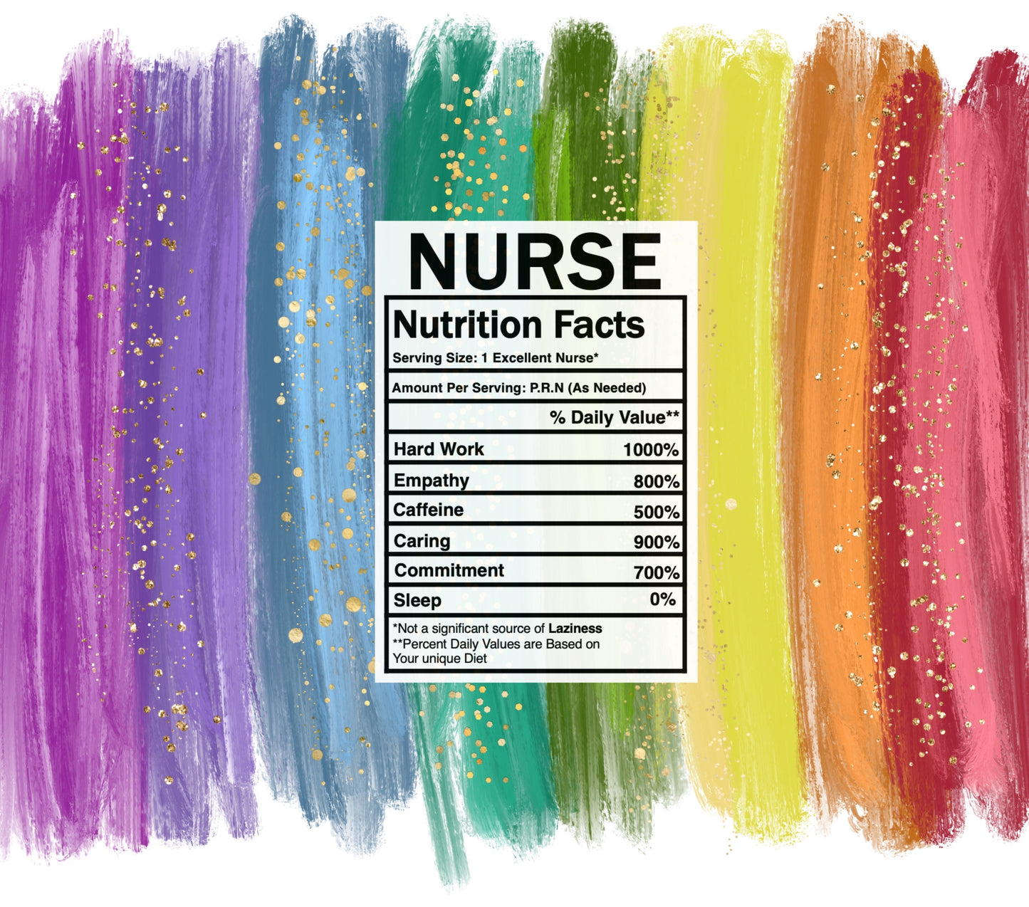 bright rainbow nurse nutrition facts svg