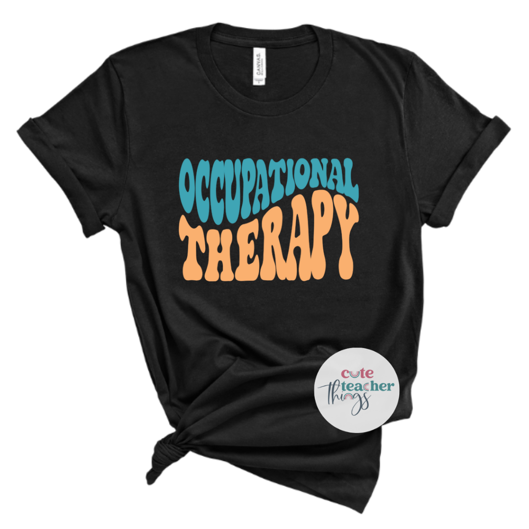 occupational therapy color tee, OTA OT COTA t-shirt, therapist apparel