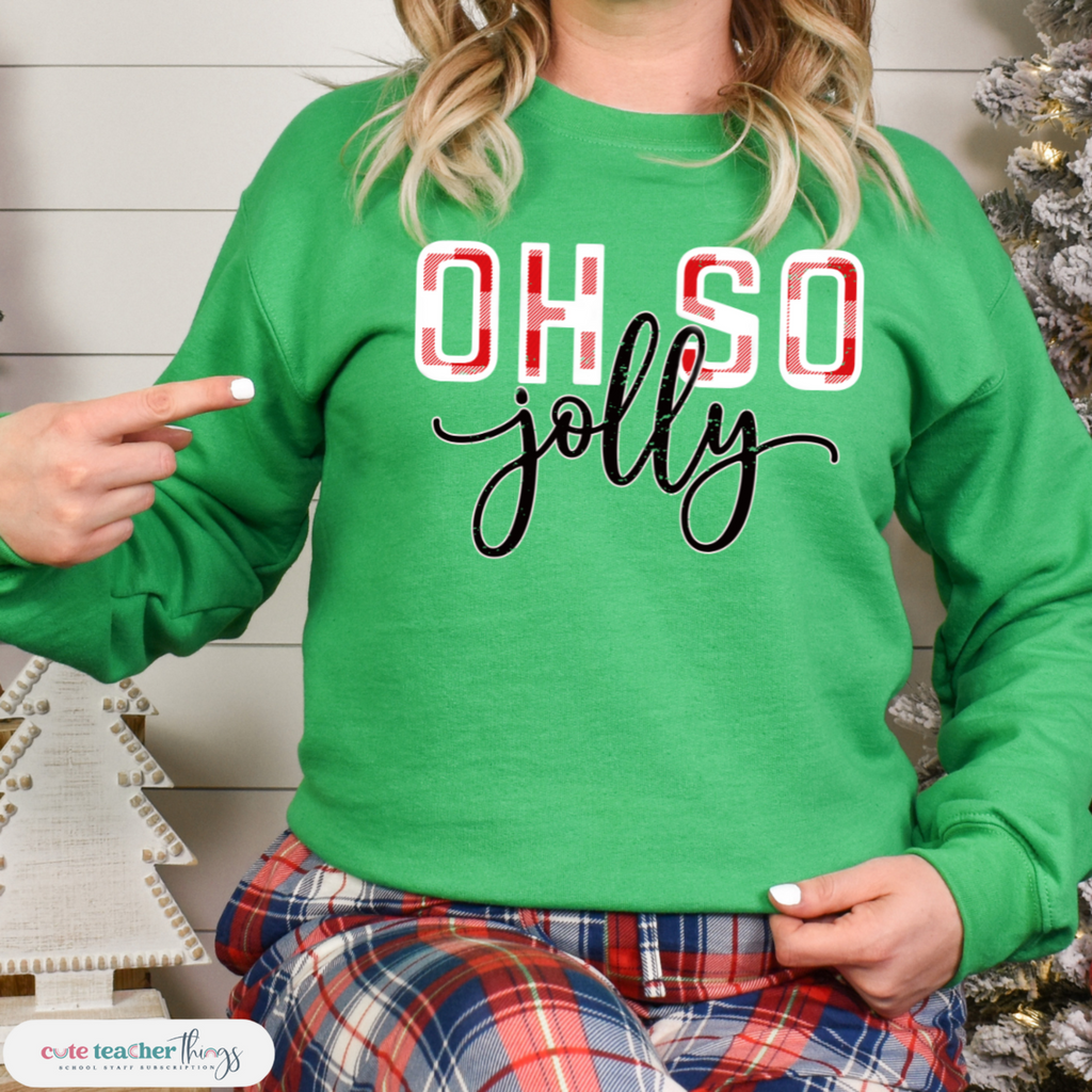 holiday sweatshirt, christmas gift, jolly sweater