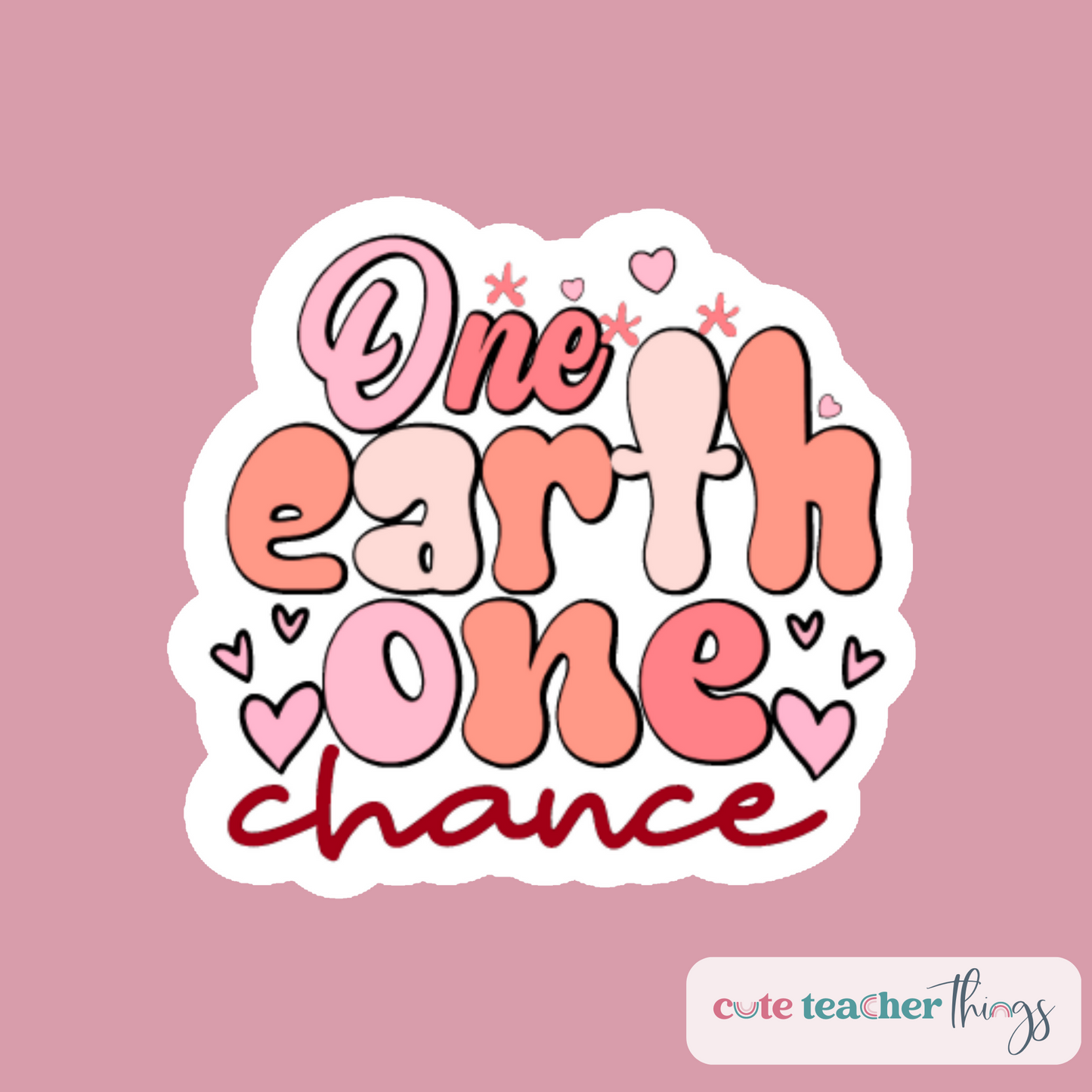 cute sticker, earth day celebration, be kind to earth