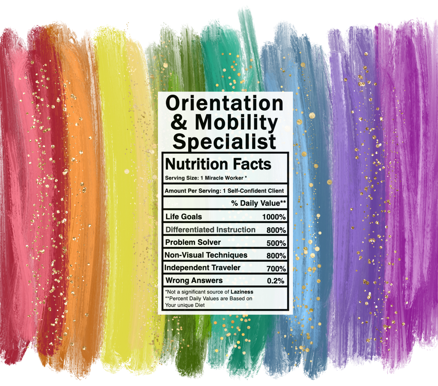 bright rainbow orientation & mobility specialis svg