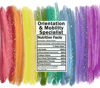 bright rainbow orientation & mobility specialis svg