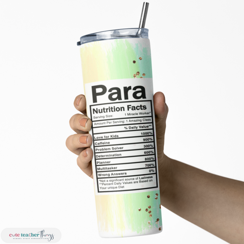 double wall vacuum technology, light weight and fits cup holders, pastel rainbow para nutrition facts skinny tumbler