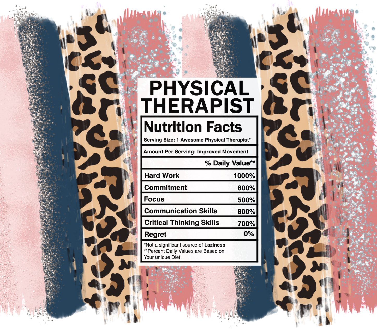 pink leopard physical therapy nutrition facts svg