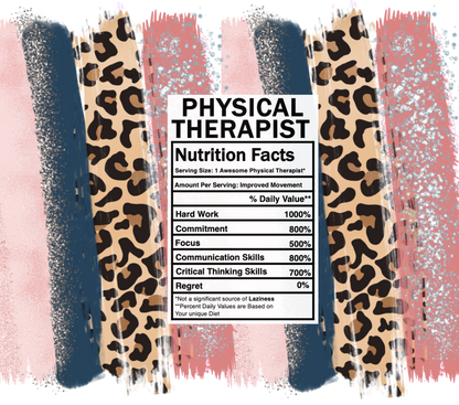 pink leopard physical therapy nutrition facts svg