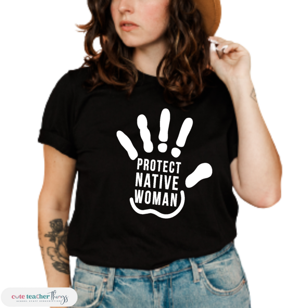 protect native woman design, native american heritage t-shirt