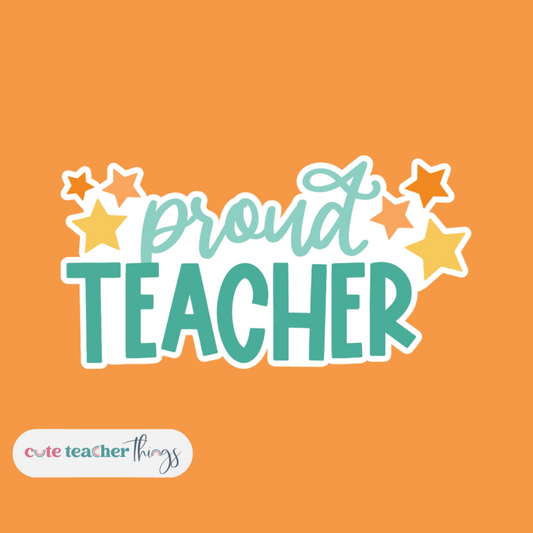 for proud teacher, teacher's day gift, teacher's laptop sticker