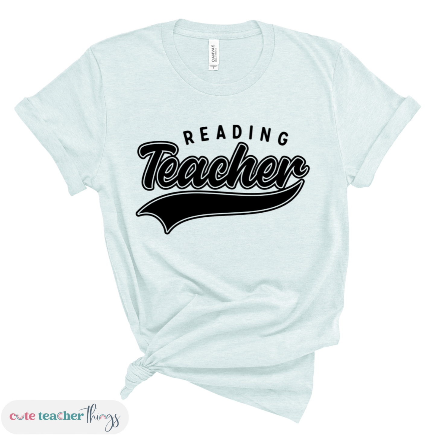 reading teacher swoosh tee, first day of school t-shirt