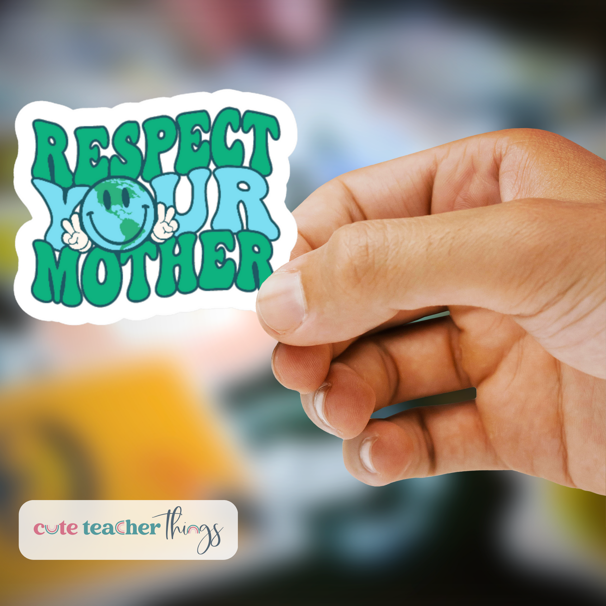 mother earth sticker, kinder planet, save our planet sticker