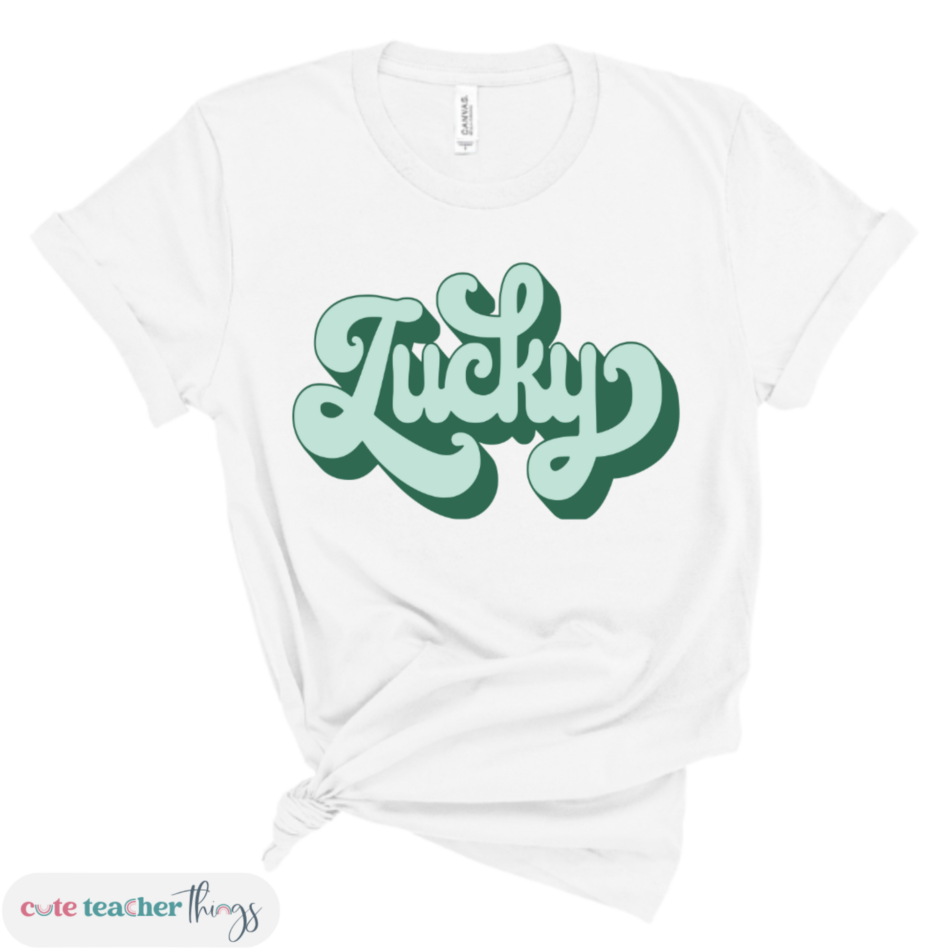 st patricks lucky tee, vintage boho irish gift