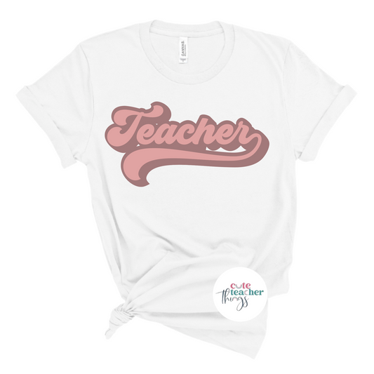 retro teacher tee, positive affirmantion, appreciation gift for teachers