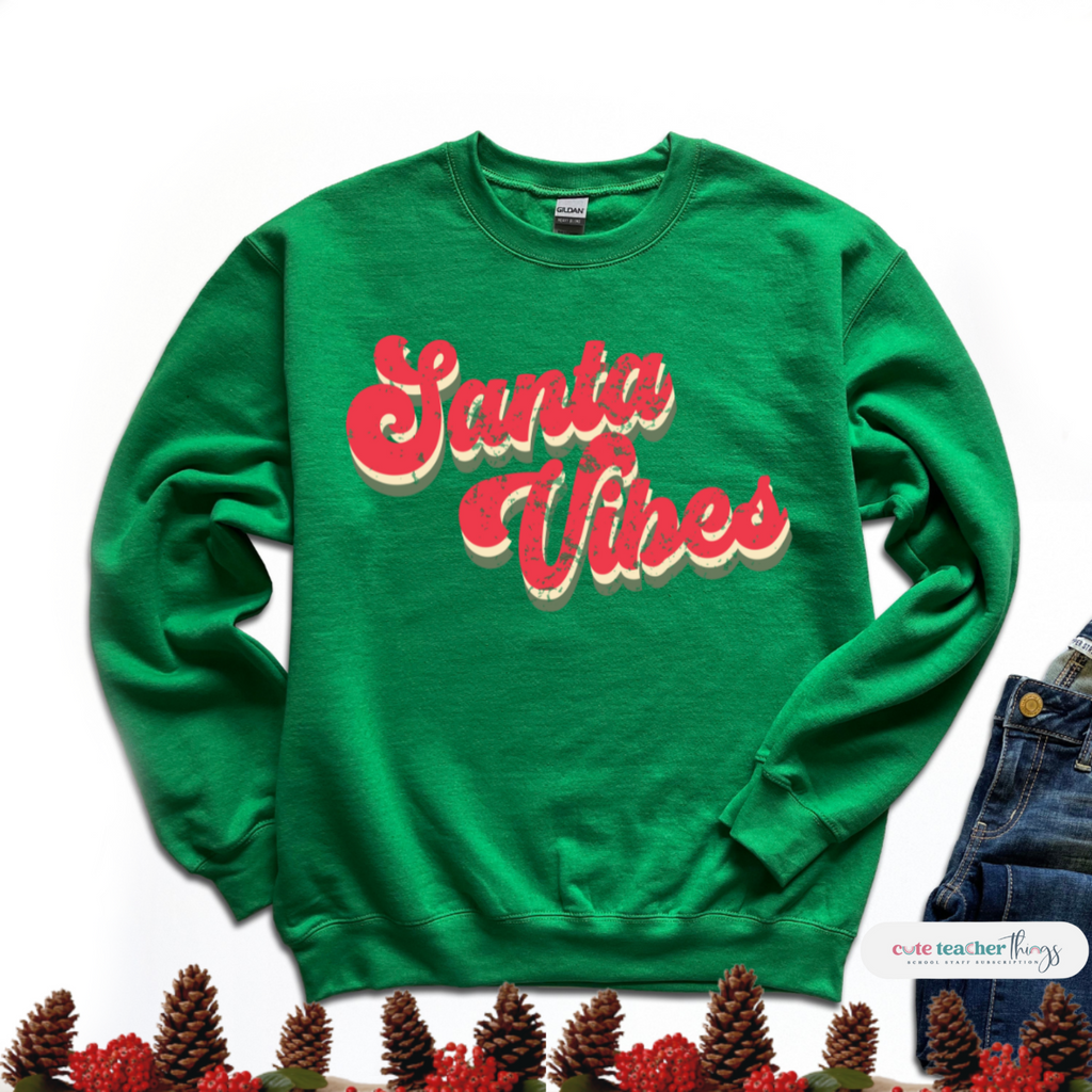 christmas party  sweatshirt, santa's favorite teacher, winter sweater