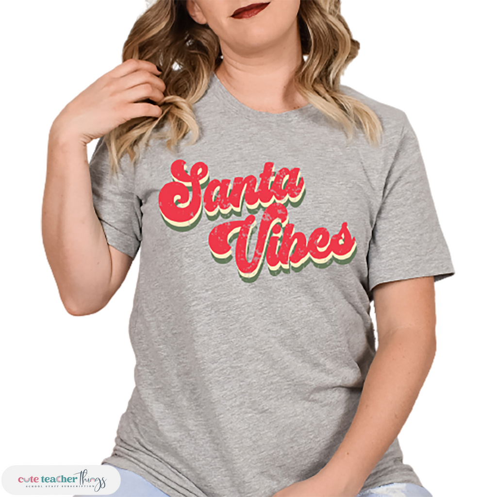 unisex retro christmas vibes t-shirt, adult shirt, christmas party shirt